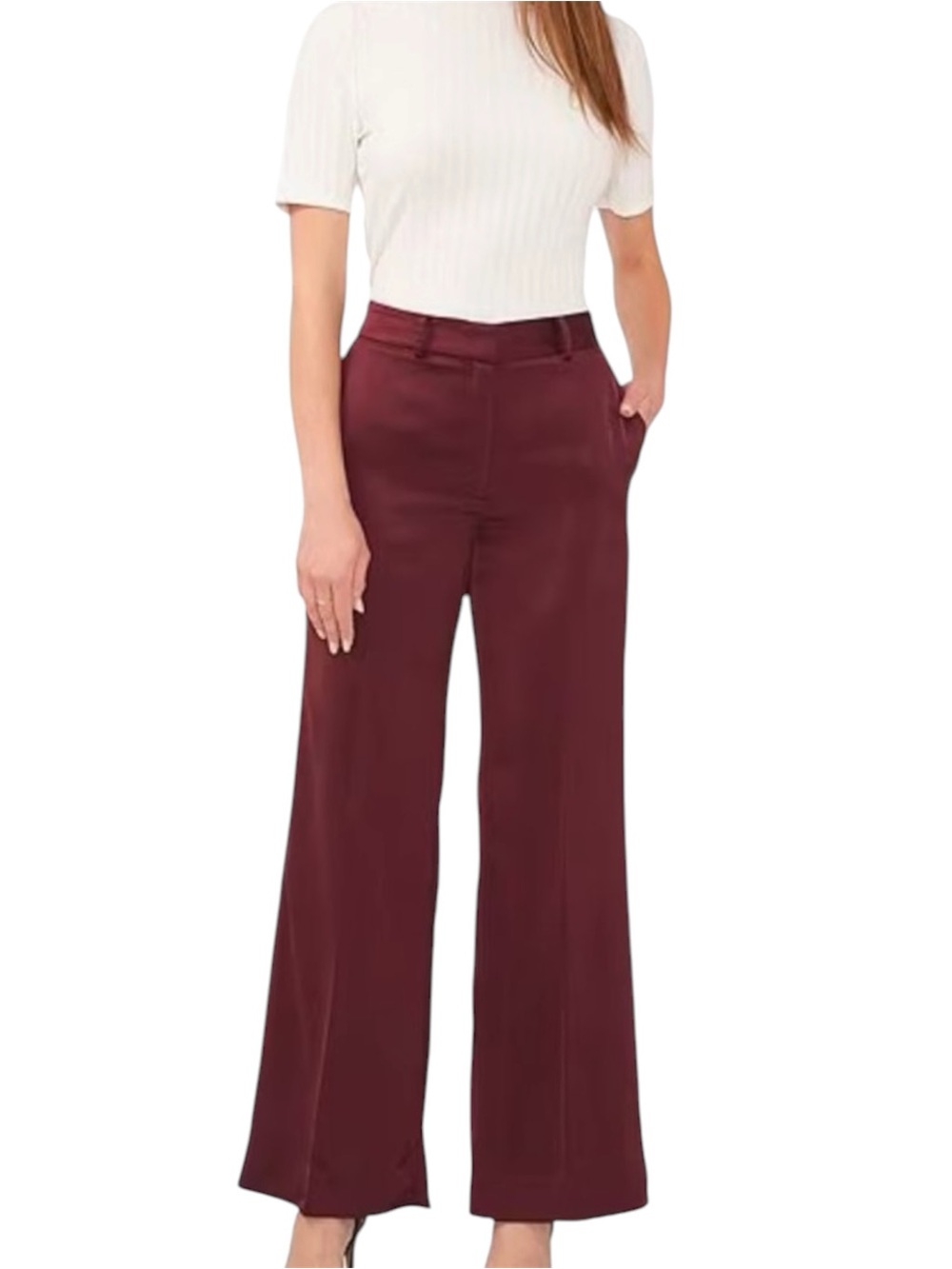 1.STATE Wide Leg High-Waist Trousers Pant in Fig Size 12 — NWT — GORGEOUS!!!